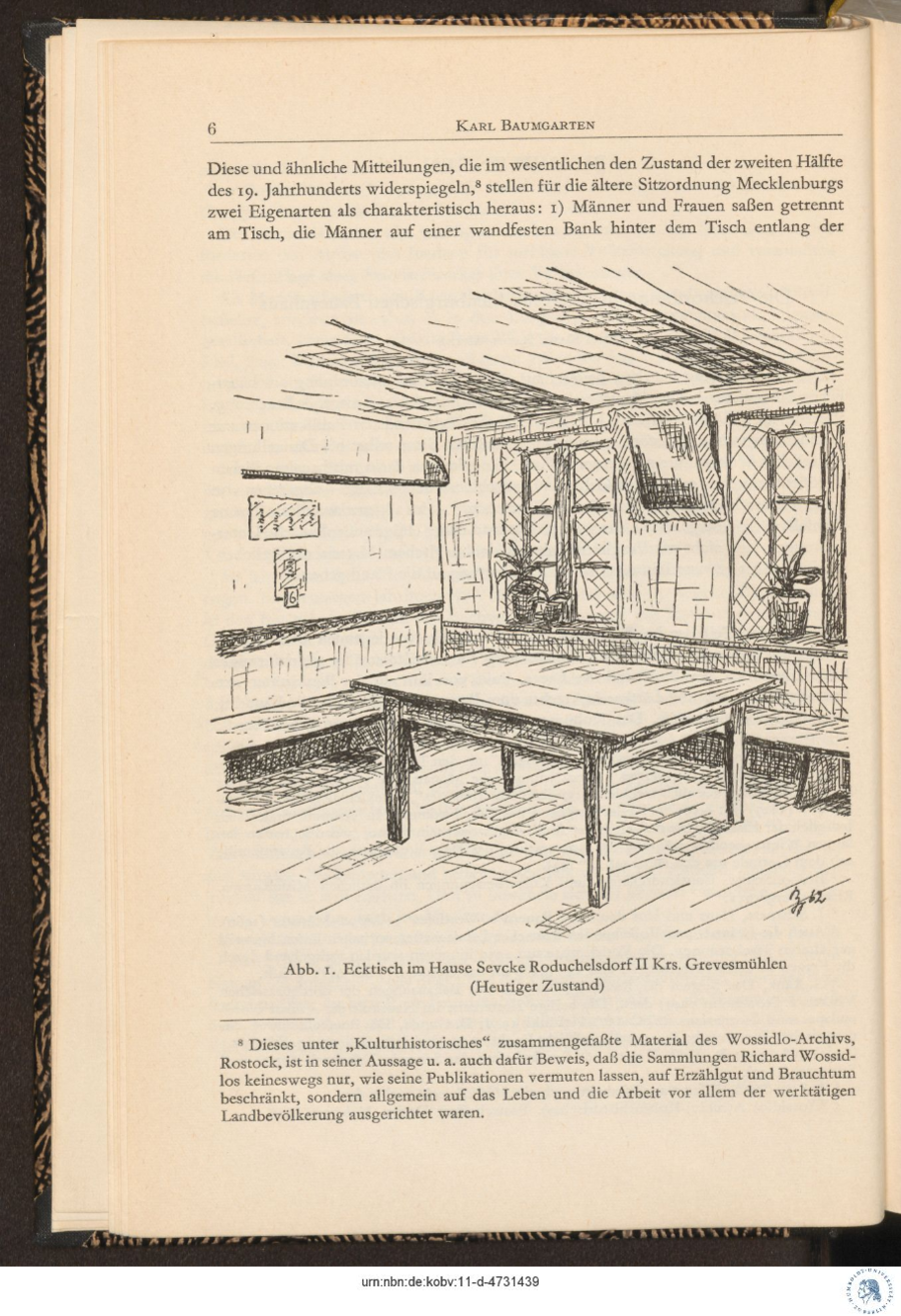 Baumgarten 1965 Tischordnung im meckl Bauernhaus 11 06