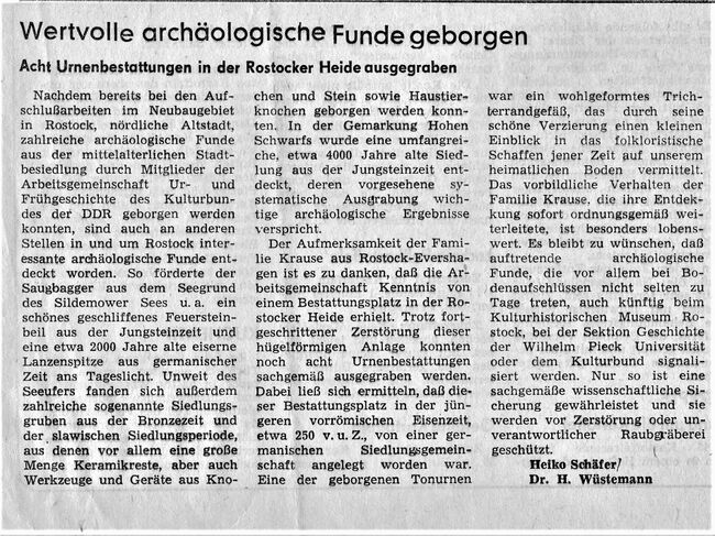 Ur- und Frühgeschichte OZ 1985 b