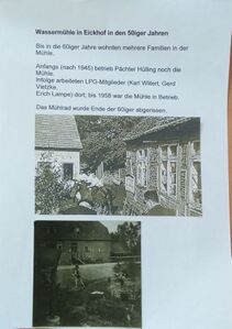 Eickhof Mühle in den 1950ziger Jahren