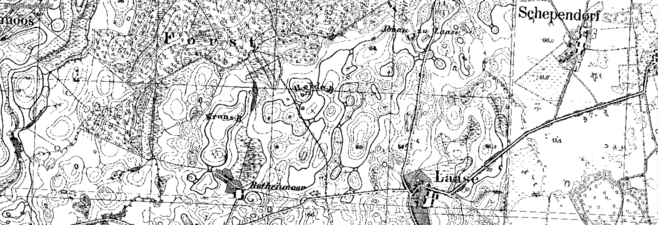 Historische Topographische Karte um 1900