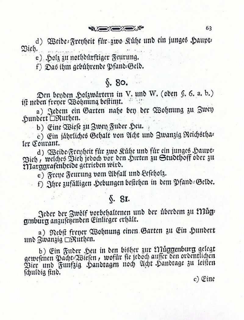 RH Herzogliches Regulativ 1774 63