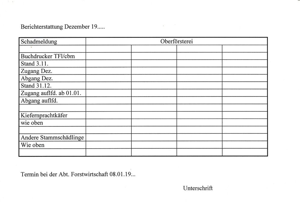 Neue Heidechronik 6 Waldkrankheiten Musterberichtsbogen