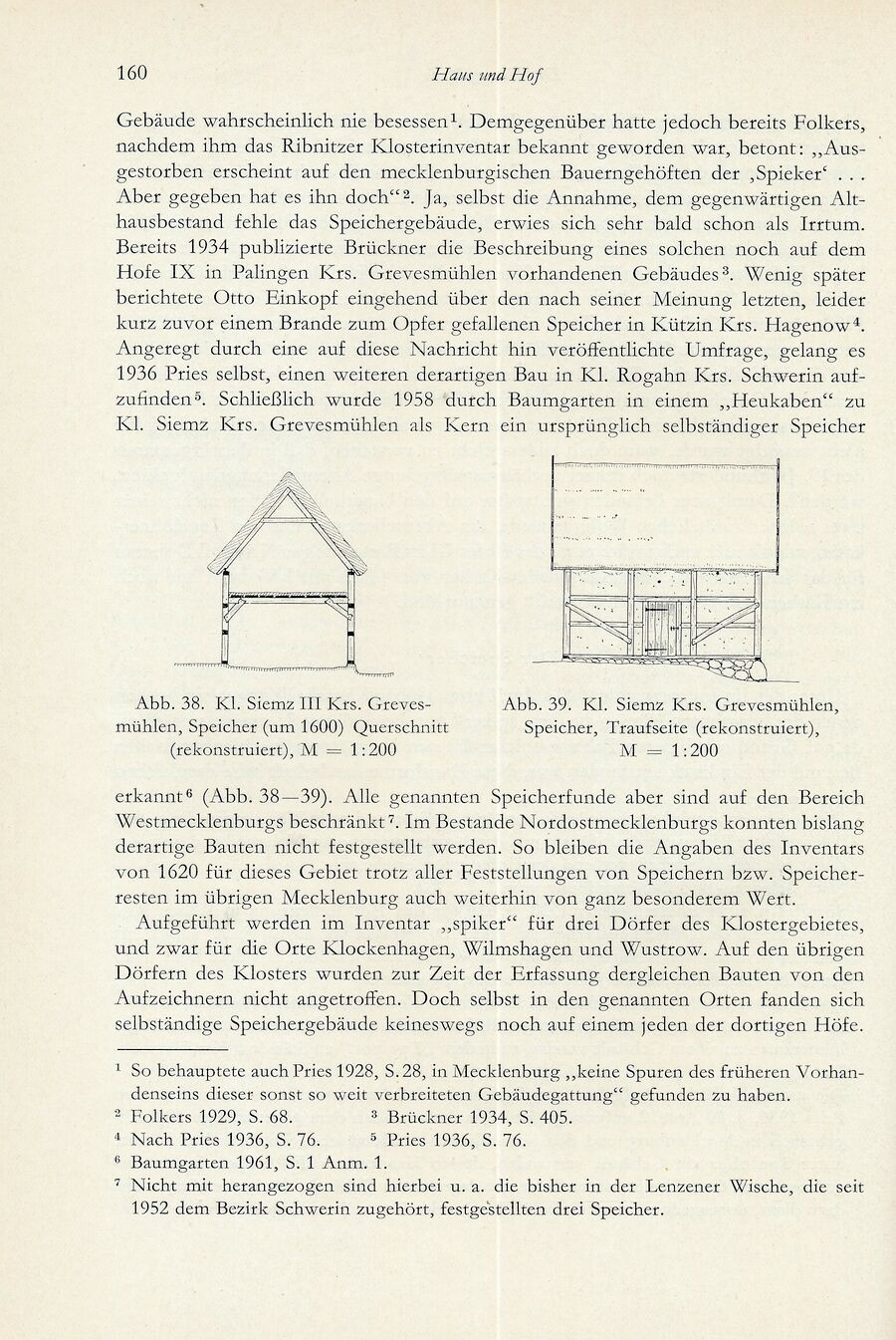 Baumgarten Bentzin 1963 Hof u Wirtschaft Ribn Bauern 160