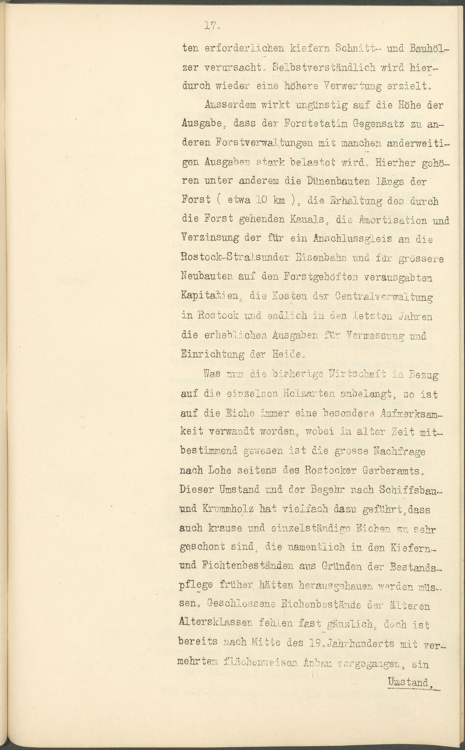 Max Garthe Allg. Beschreibung der Rostocker Stadtforst 1911 17