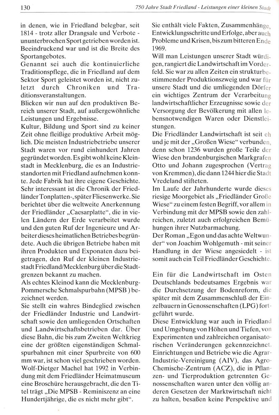 Festschrift 750 Jahre Friedland 1994 130