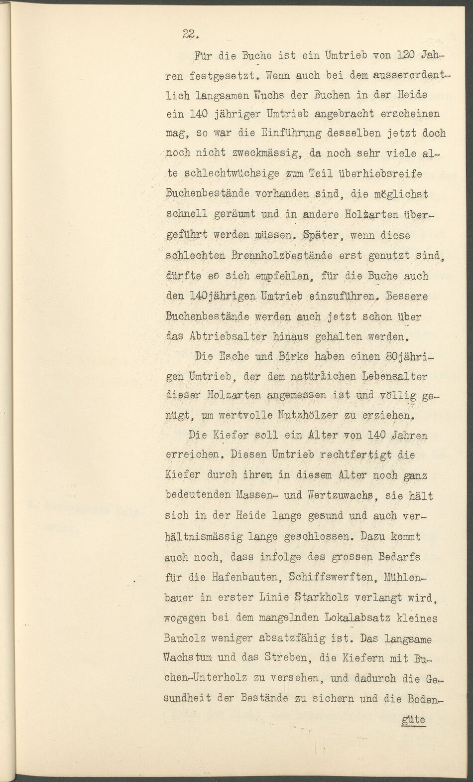 Max Garthe Allg. Beschreibung der Rostocker Stadtforst 1911 22
