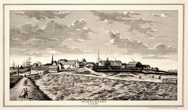 Datei:Warnemuende vom Spill Hof-Steindruckerei Rostock.jpg
