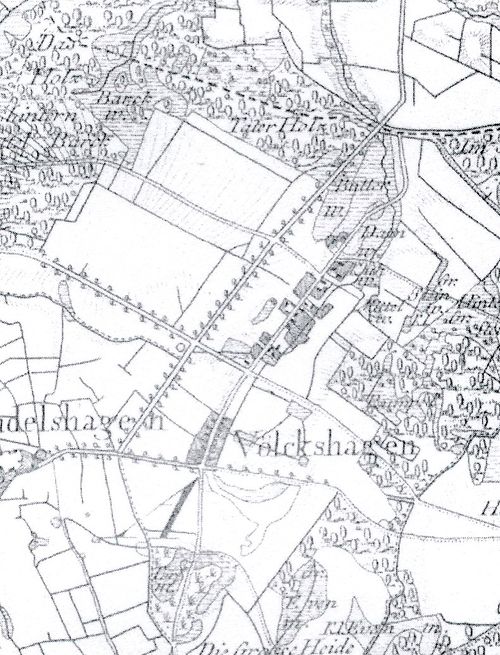 Völkshagen Auszug 1788 Schmettau-Karte