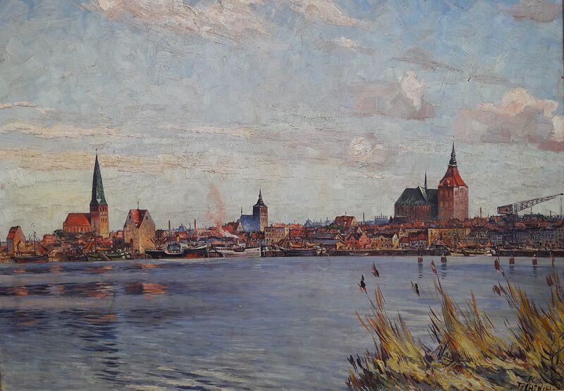 Datei:Rostock - Blick von Gehlsdorf (Egon Tschirch, 1936).jpg