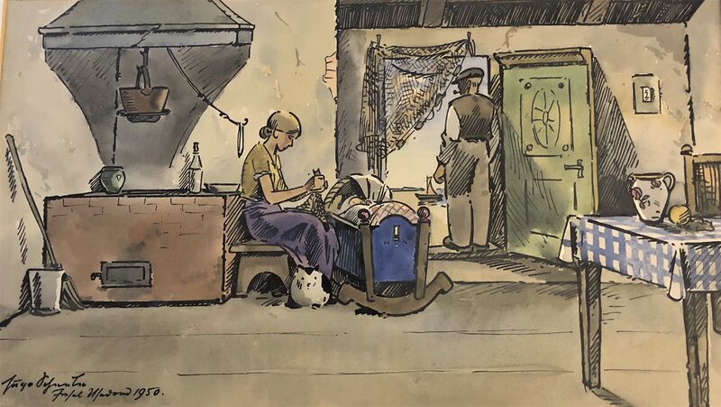 Datei:Scheele 1950 Stube Paar Aquarell.jpg