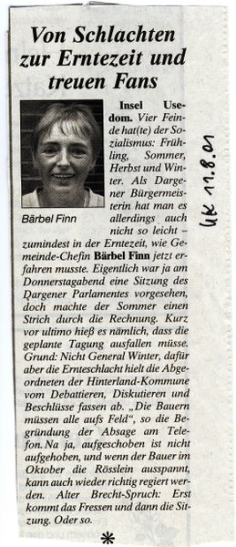 Datei:Bürgermeisterin Dargen 2001.jpg