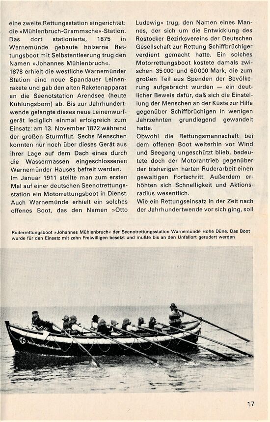 Seenotrettungsstation Warnemünde Erwin Seppelt S.17 Wmde Marinekalender 1983