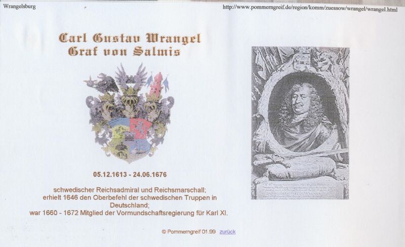 Datei:Wrangelsburg Carl Gustaf Wrangel.jpg