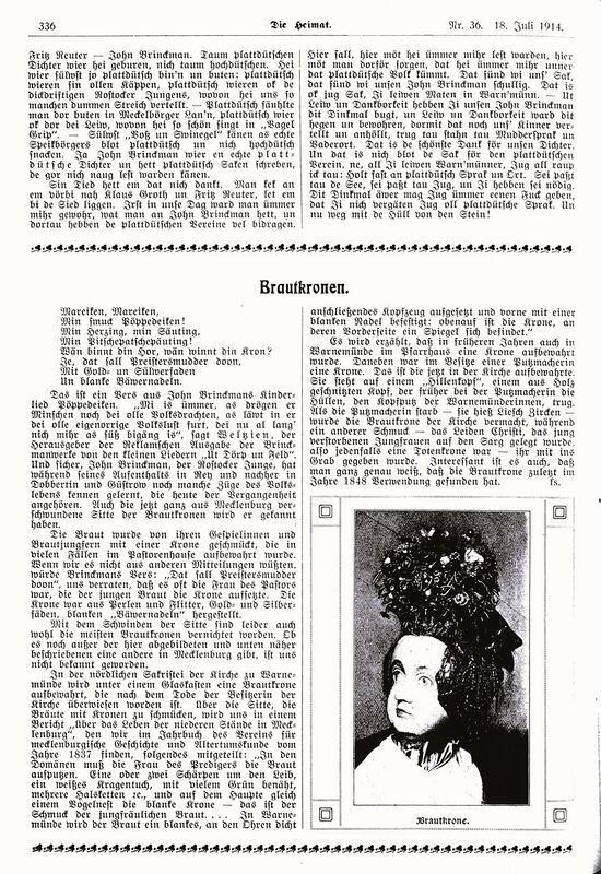 Wmde Weihe-Rede bei der Enthüllung des Brinkmansteins April 1914 Die Heimat 012