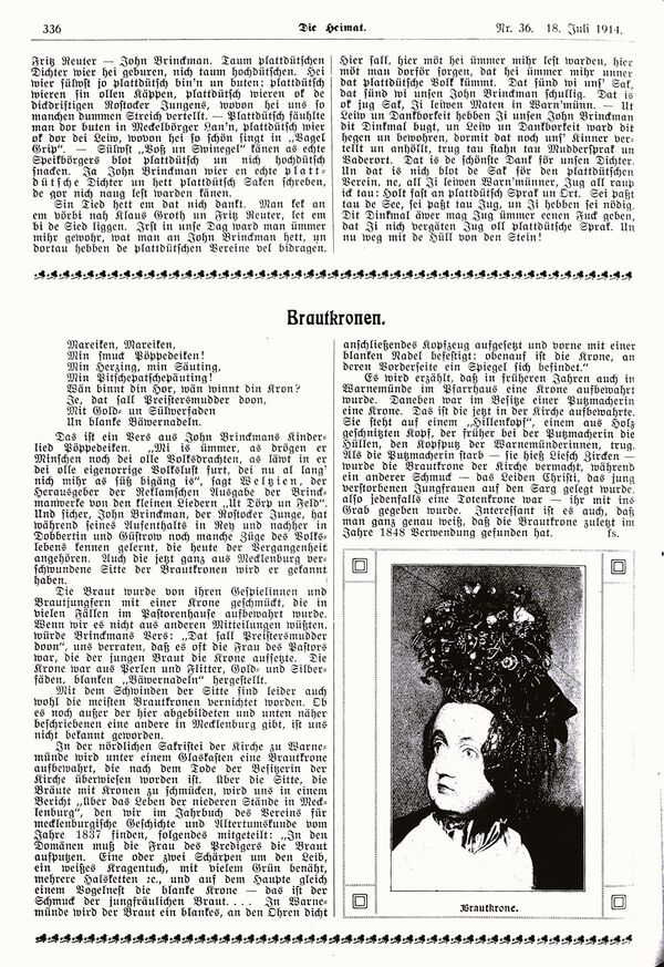 Wmde Weihe-Rede bei der Enthüllung des Brinkmansteins April 1914 Die Heimat 012