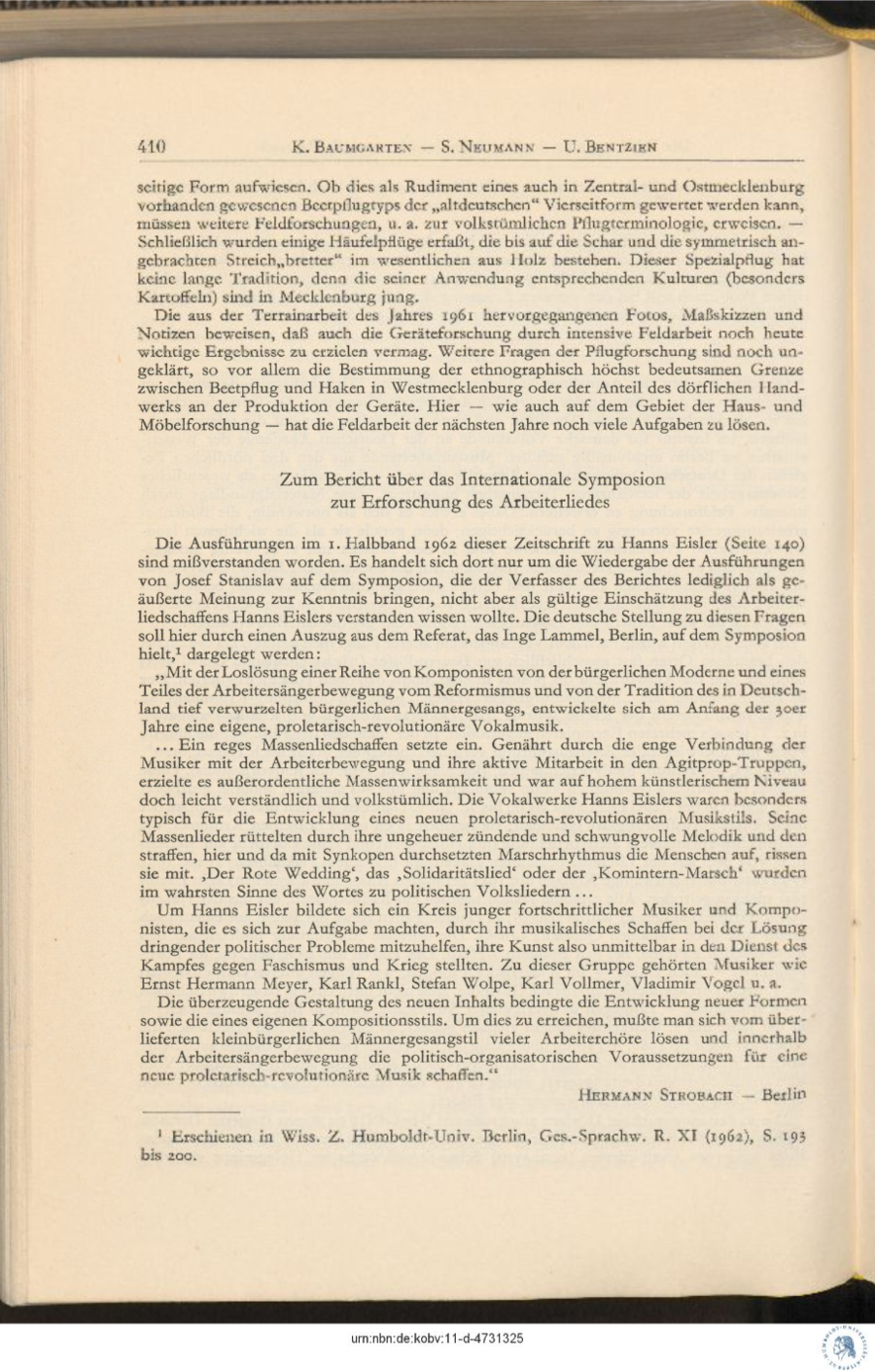 Baumgarten 1962 Feldforschung Wossidlo Forschungsstelle 410