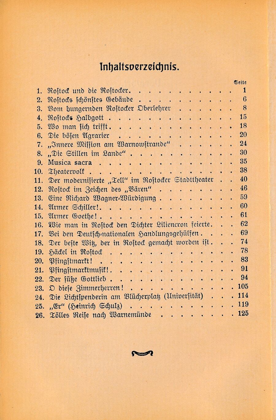 Püschel Tölles Reise nach Warnemünde 1911 Inhalt