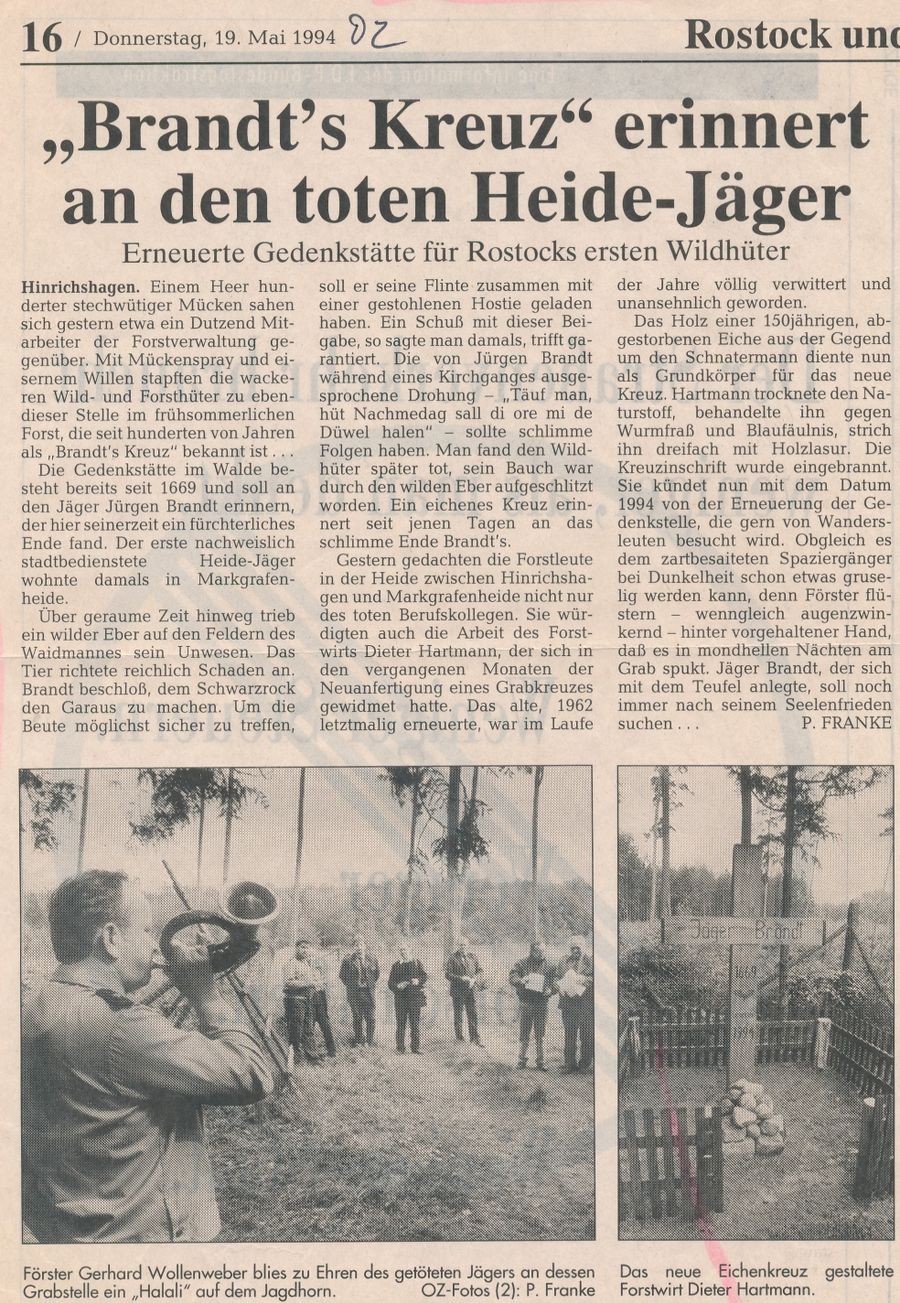 Brands Kreuz 18ten Mai 1994 OZ Einweihung