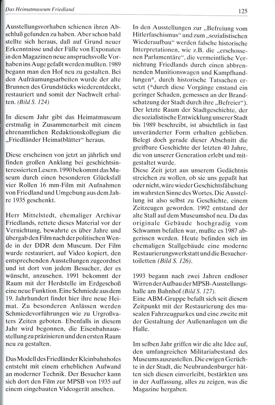 Festschrift 750 Jahre Friedland 1994 125