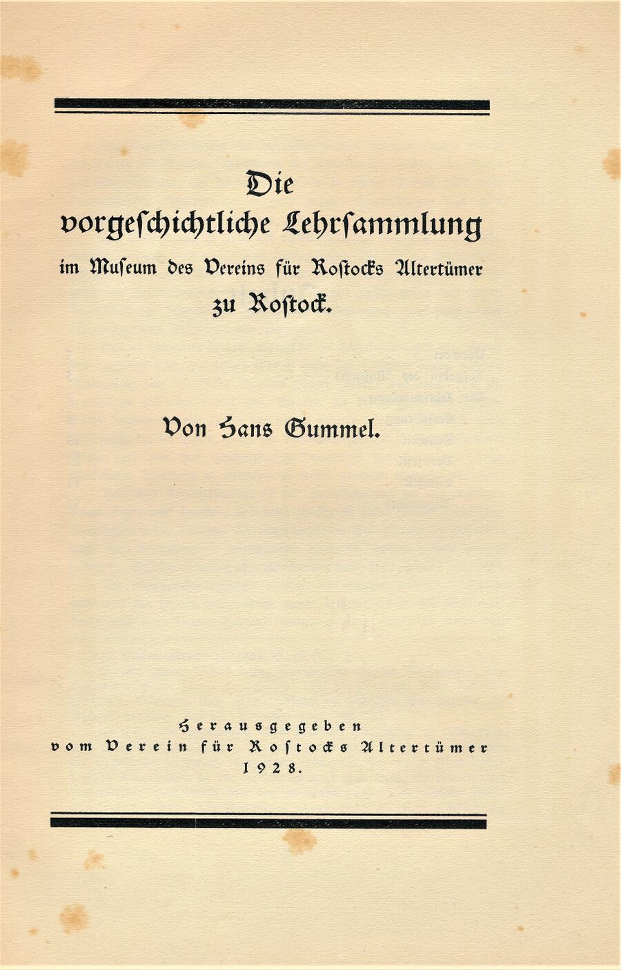 Gummel Unsere Vorzeit 1928 001