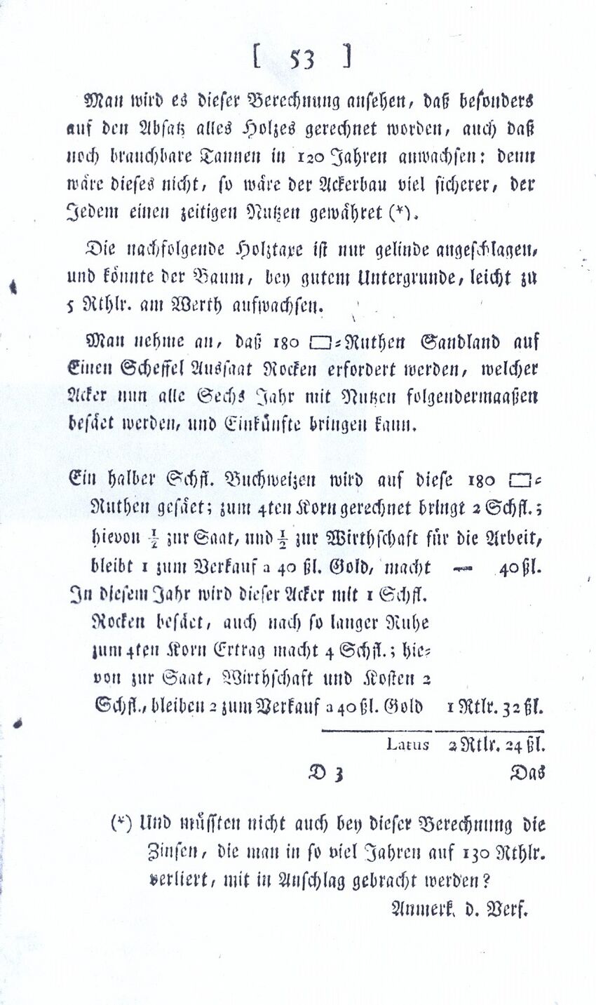 RH Becker 1793 Unterschied Acker und Holzertrag S. 53