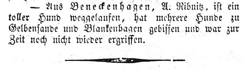 Datei:Behnkenhagen Laager Wochenblatt 1857.jpg