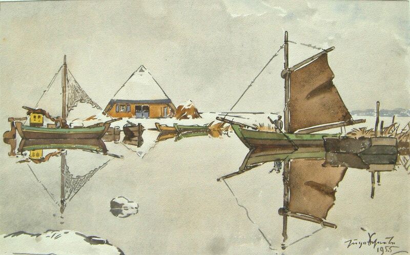 Datei:Scheele - 1955 Winter Boote.jpg