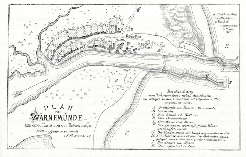Datei:Warnemünde Isenbart Karte 1719.jpg