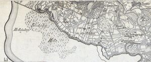 Die recht genaue Karte von Schmettau, Ausschnitt aus Sectio 16, zeigt die Teldau südlich der Sude, Sammlung Greve