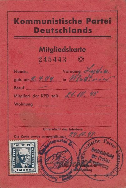 Datei:Friedrichsruhe Mitgliedskarte.jpg