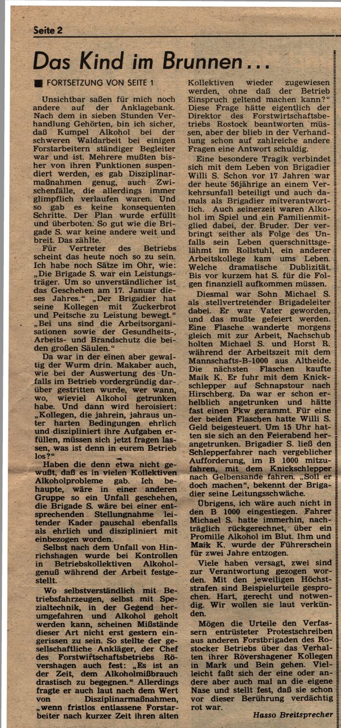 Hinrichshagen Horrorunfall 17.Januar 1989 02