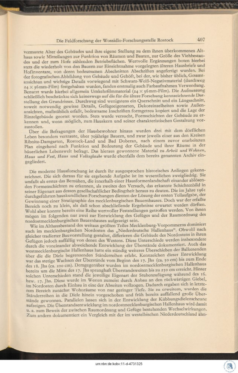 Baumgarten 1962 Feldforschung Wossidlo Forschungsstelle 75