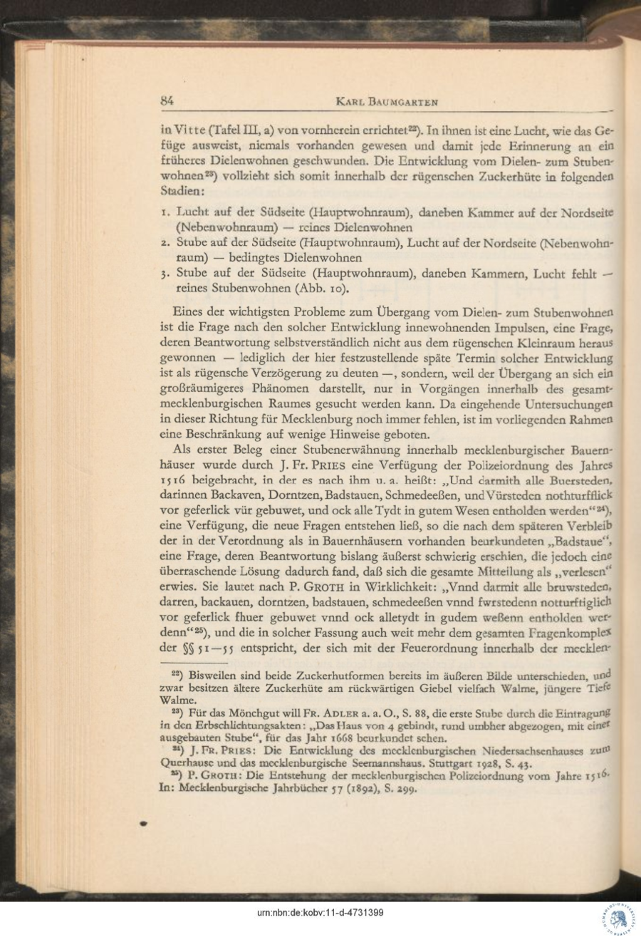 Baumgarten 1959 Rügens Zuckerhüte 84