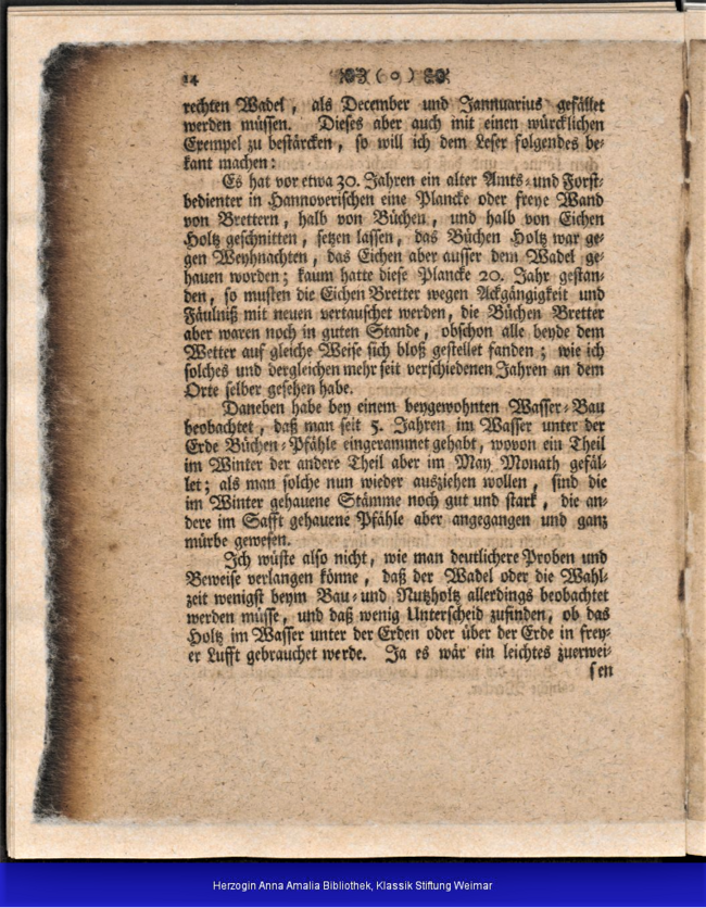 "Einige Gedanken über Wadel- oder Wahl-Zeit beim Holzfällen" 1744 14