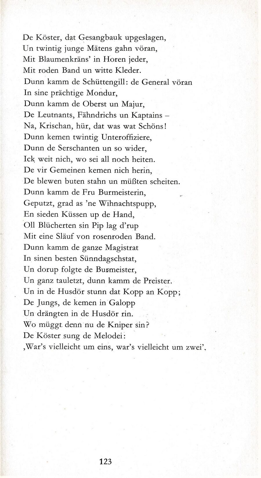 Von den ollen Blüchert (Aus Fritz Reuters "Läuschen un Rimels" 08