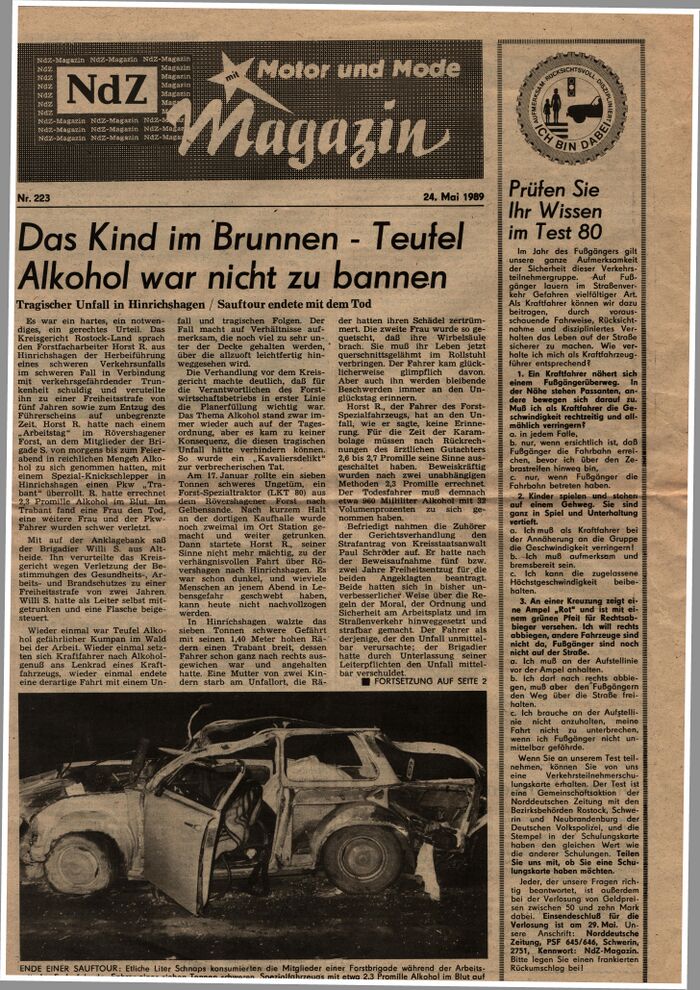 Hinrichshagen Horrorunfall 17.Januar 1989 01