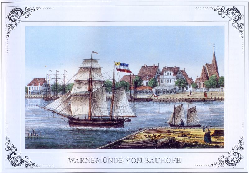 Datei:Warnemünde 1842 Tiedemann.jpg