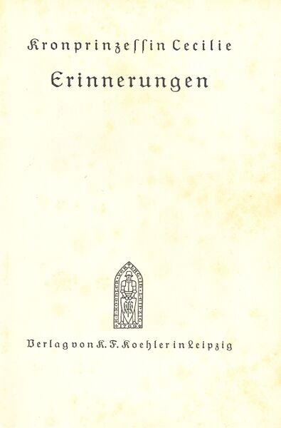 Datei:Cecilie Erinnerungen 1930 Titel.jpg
