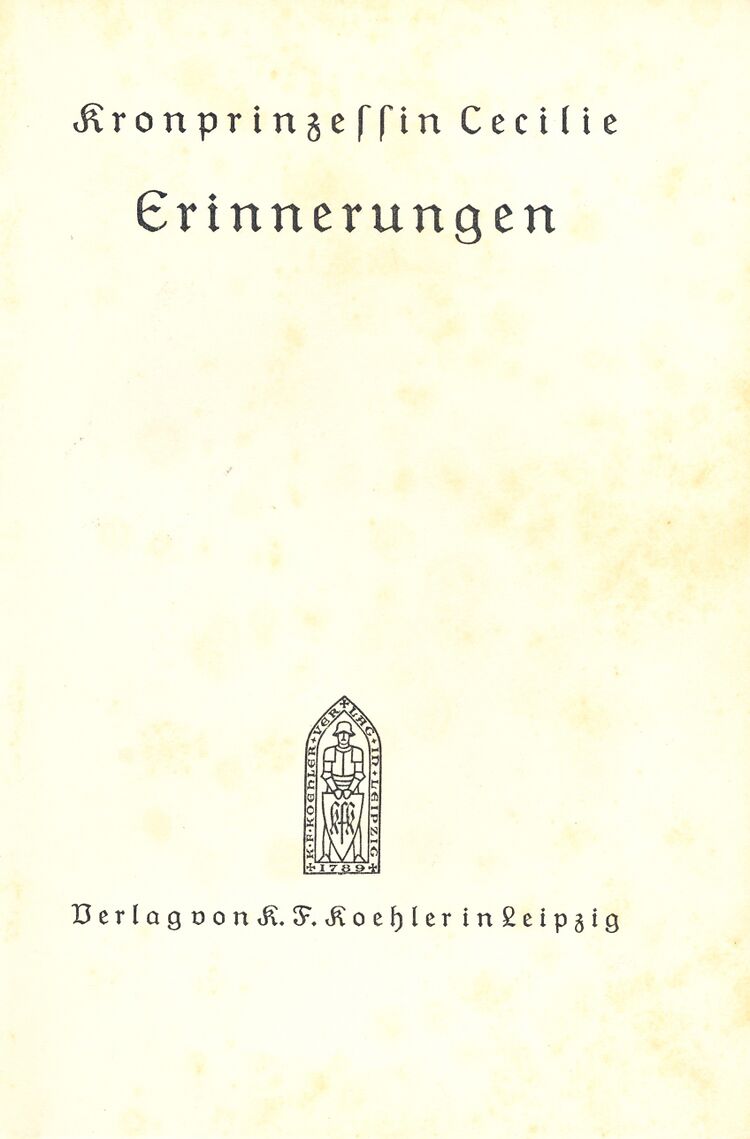 FH Gsde Cecilie Erinnerungen 1930 Titel