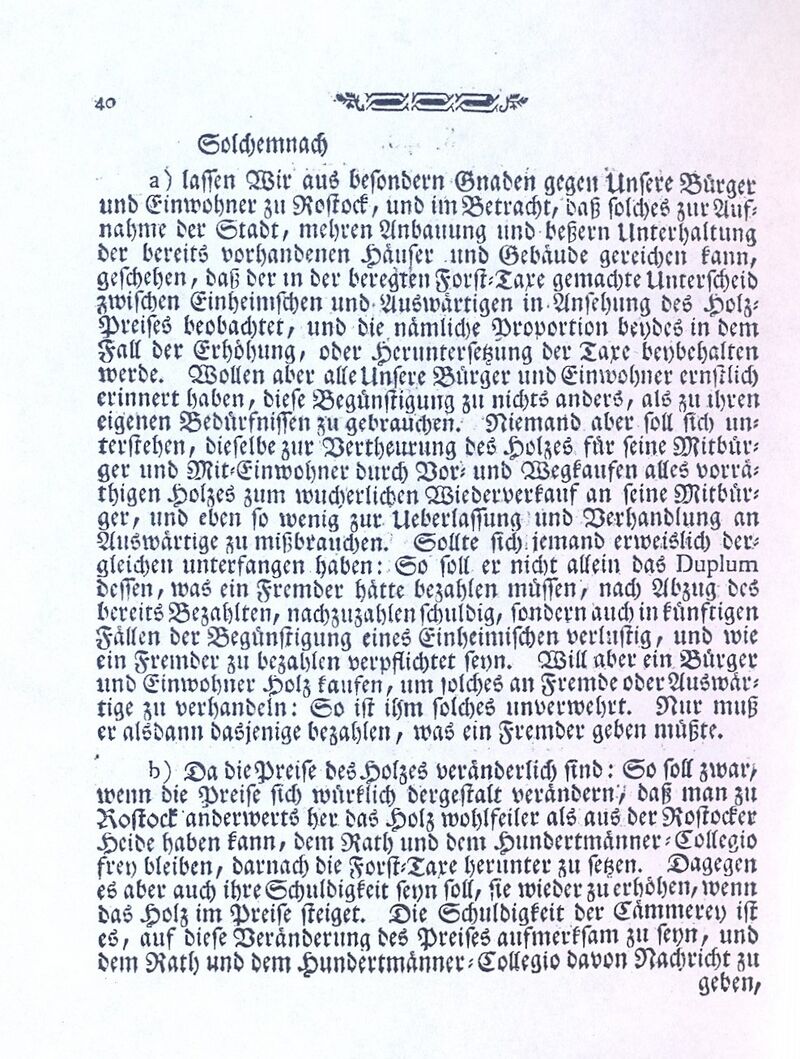 RH Herzogliches Regulativ 1774 40