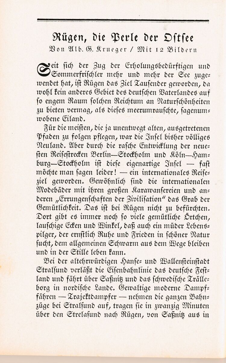 "Rügen - Perle der Ostsee" A Krüger 1926 S120