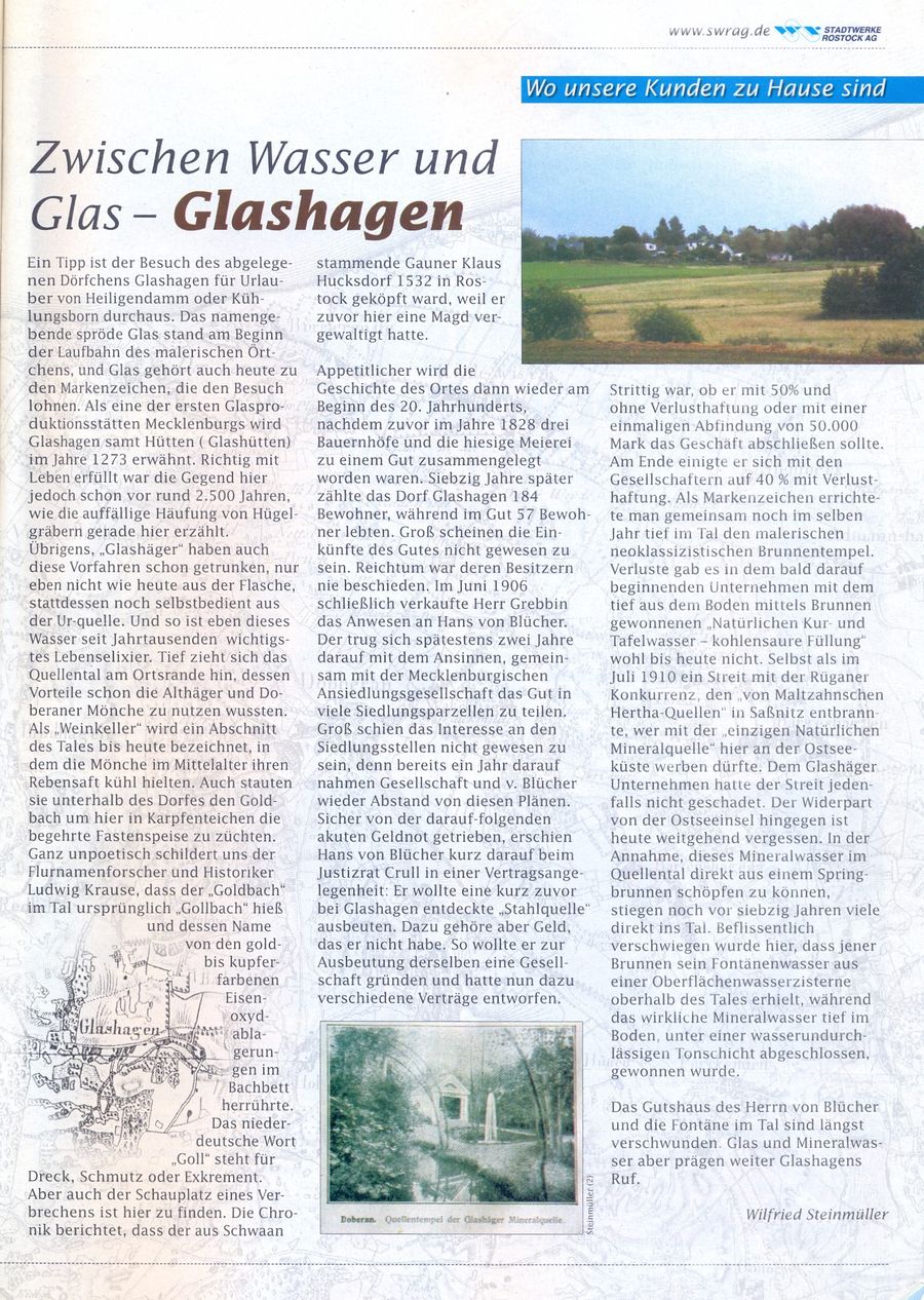 "Zwischen Wasser und Glas - Glashagen"