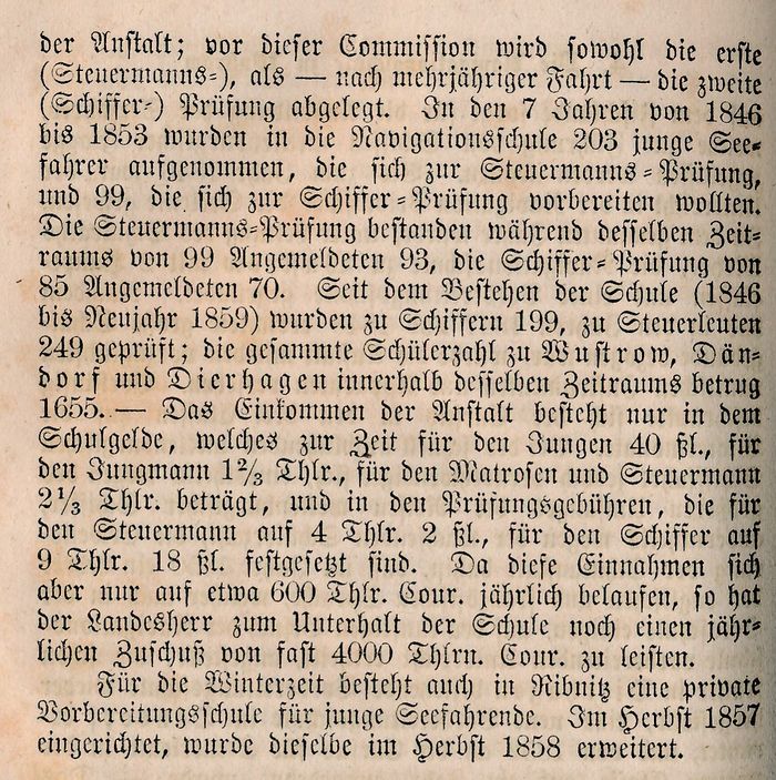 Die Seefahrtsschule Wustrow Auszug Raabe Volkskunde 1864 2