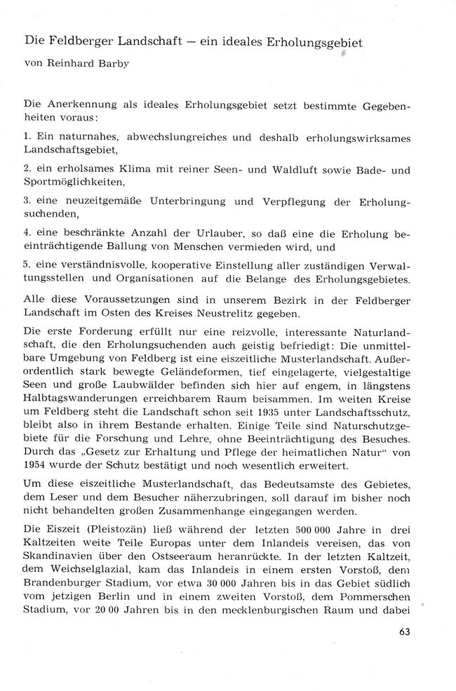 Barby Feldberg Landschaft Erholungsgebiet 1971 63