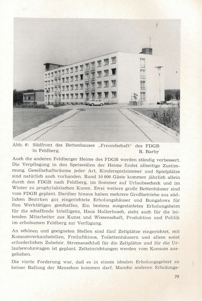 Barby Feldberg Landschaft Erholungsgebiet 1971 79