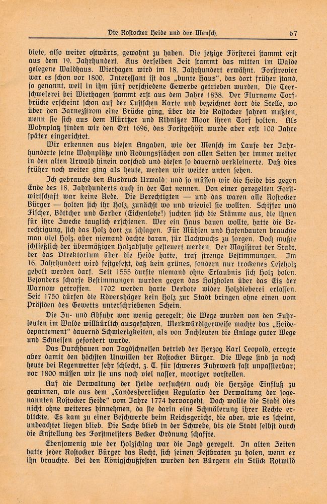 RH J Becker Die Rostocker Heide und der Mensch 67