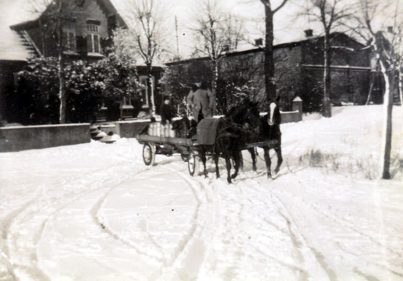 Datei:Milchwagen auf Dorfstraße.jpg