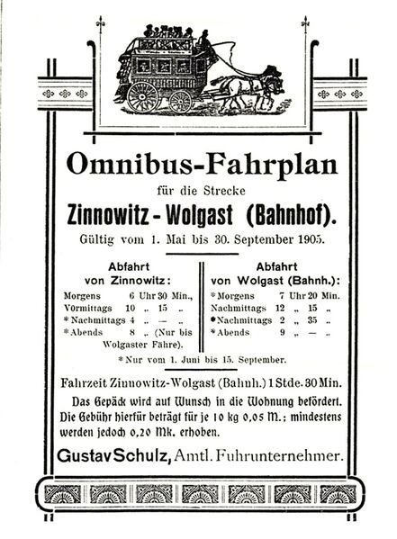 Datei:Zinnowitz Omnibus Fahrplan 1905.jpg