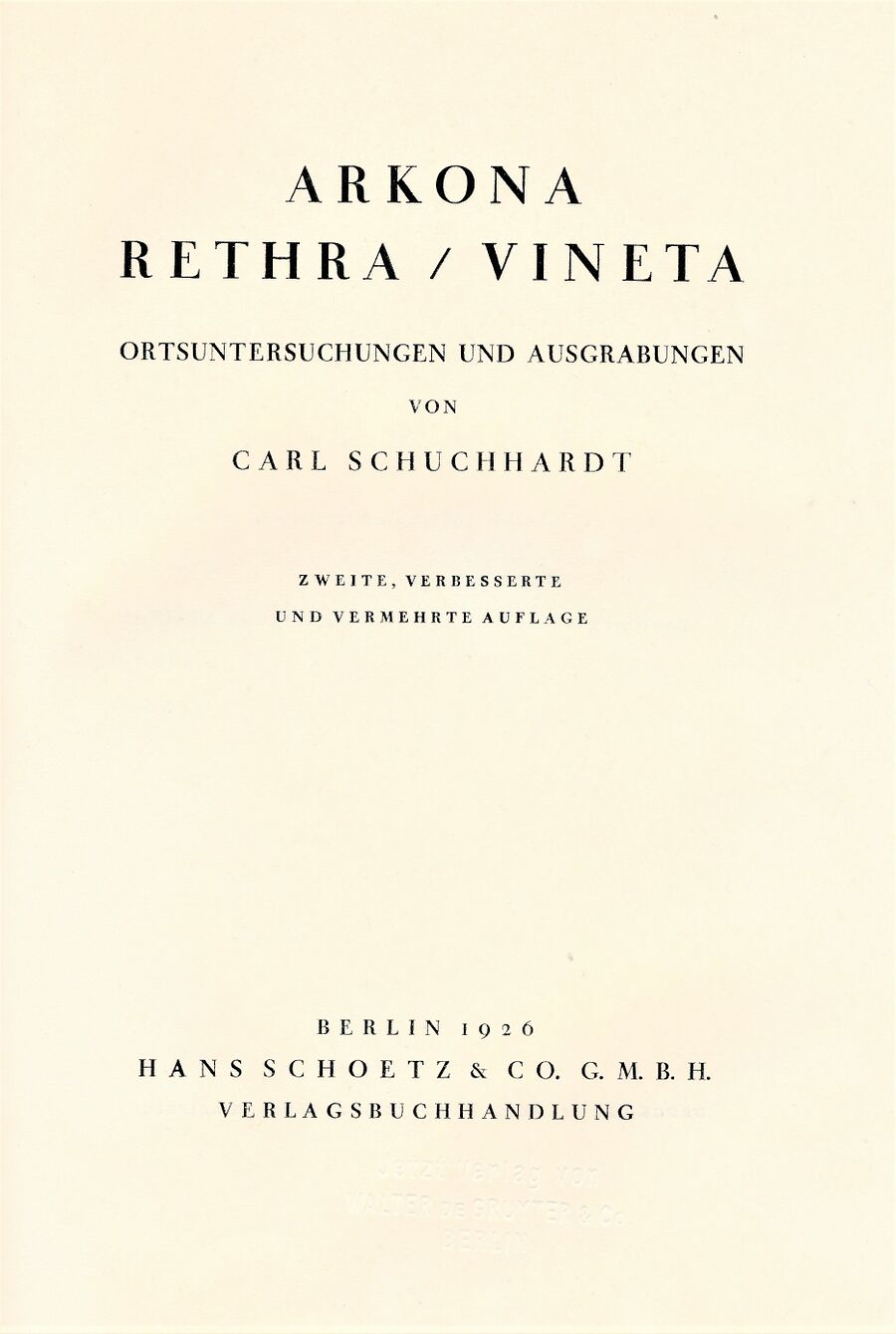 Vineta 1926 Schuchhardt 104