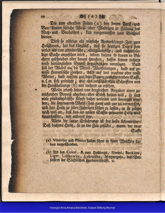 "Einige Gedanken über Wadel- oder Wahl-Zeit beim Holzfällen" 1744 10